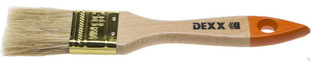 DEXX 38 мм, 1,5″ натуральная щетина, деревянная ручка, флейцевая, Плоская кисть (0100-038) 