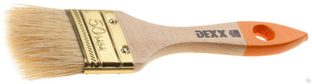 DEXX 50 мм, 2″ натуральная щетина, деревянная ручка, флейцевая, Плоская кисть (0100-050) 