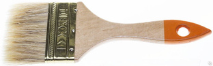 DEXX 75 мм, 3″ натуральная щетина, деревянная ручка, флейцевая, Плоская кисть (0100-075) 