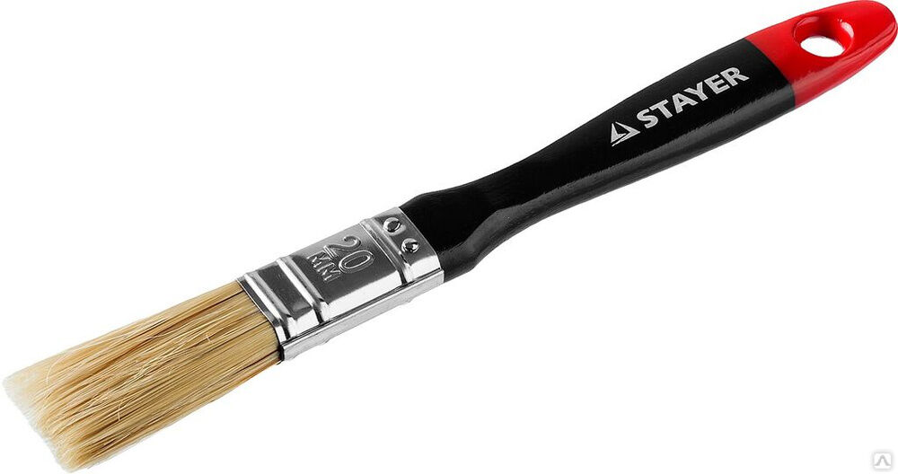 STAYER Universal 20 мм, 3/4″ светлая натуральная щетина, деревянная ручка, Плоская кисть, PROFESSIONAL (0104-020)