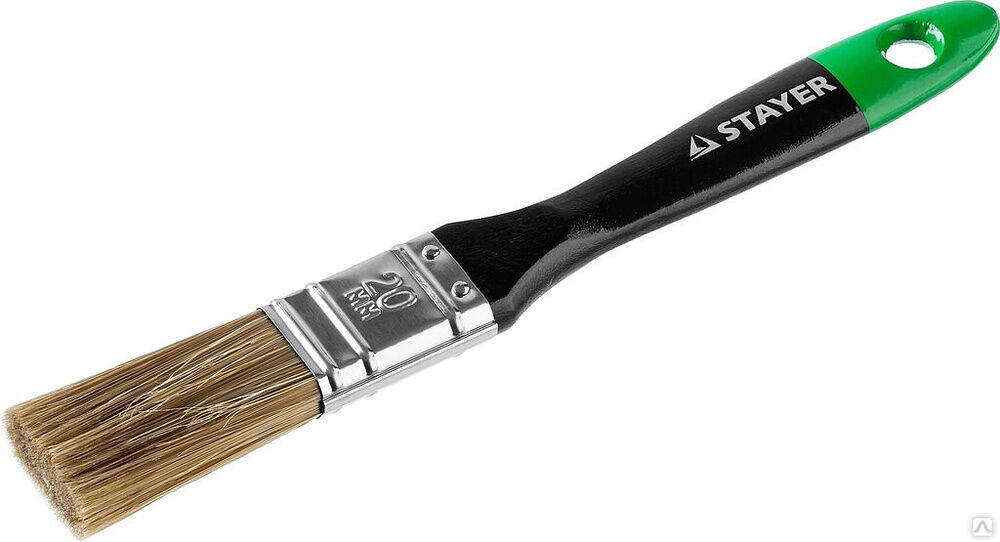 STAYER AQUA-KANEKARON 20 мм, 3/4″ искусственная щетина, деревянная ручка, Плоская кисть (0106-020)
