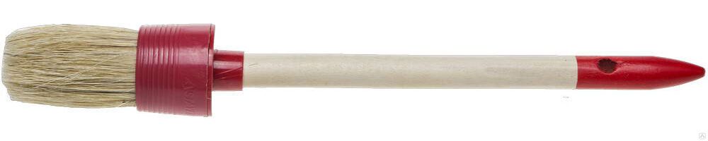 STAYER UNIVERSAL 30 мм, пластмассовый корпус, светлая натуральная щетина, деревянная ручка, Круглая кисть, MASTER (0141-