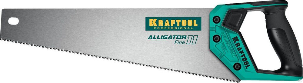 Ножовка для точного реза Alligator Fine 11, 400 мм, 11 TPI 3D зуб, KRAFTOOL
