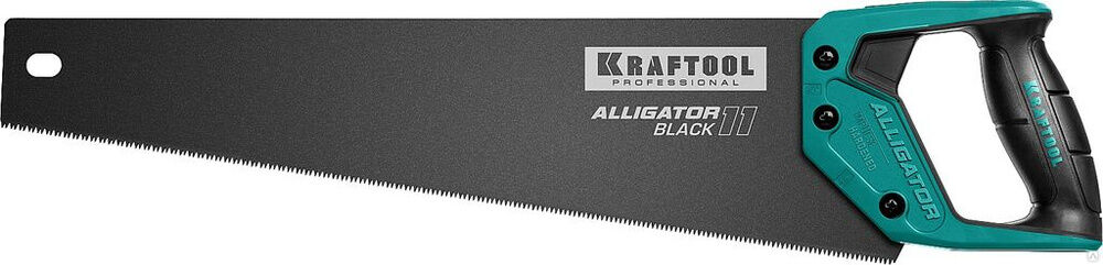 Ножовка для точного реза Alligator BLACK 11, 450 мм, 11 TPI 3D зуб, KRAFTOOL