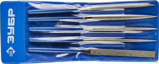 Набор ЗУБР ЭКСПЕРТ Надфили с алмазным напылением в пакете PVC, P 140, 140х75 мм, 5 предметов #1