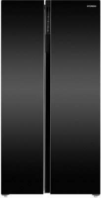 Холодильник Side by Side Hyundai CS6503FV черное стекло