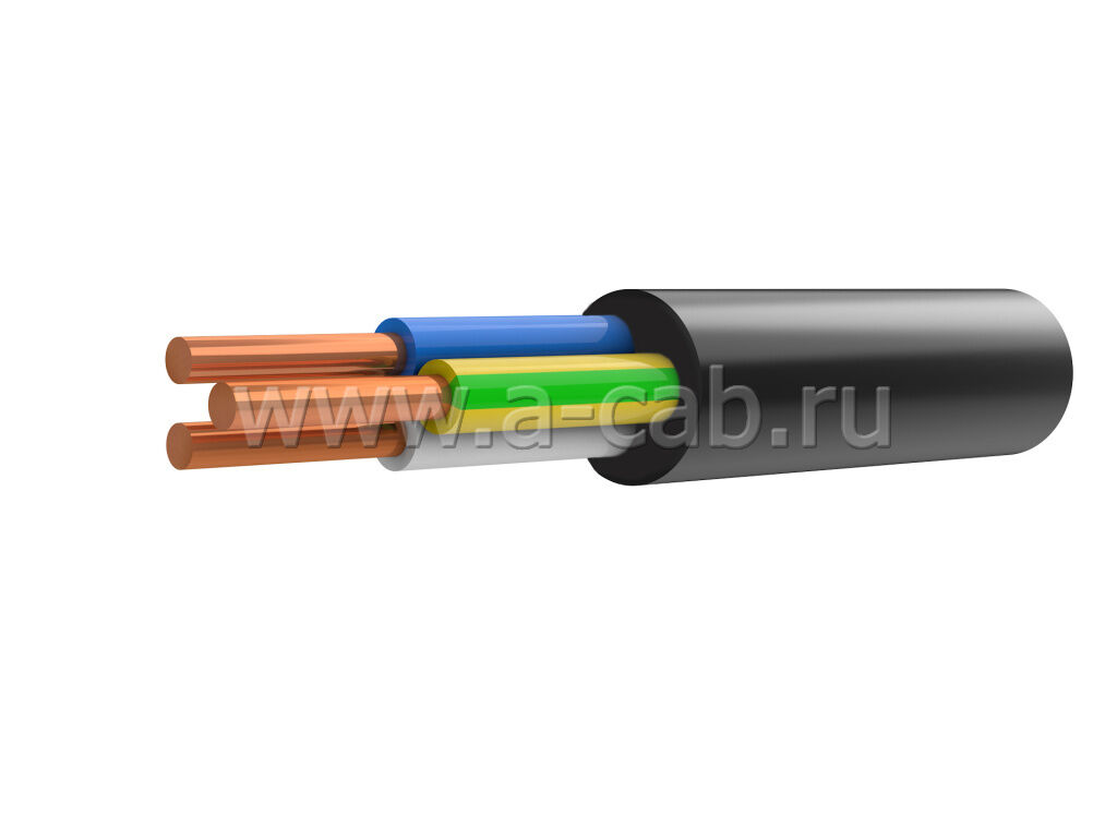 Силовой кабель ВВГнг(А)-LS 3х4 ок-0,66 с низким дымо и газовыделением