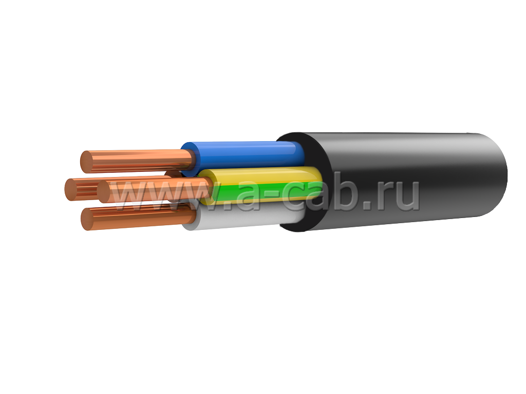 Силовой кабель ВВГнг(А)-LS 4х6 ок-0,66 с низким дымо и газовыделением