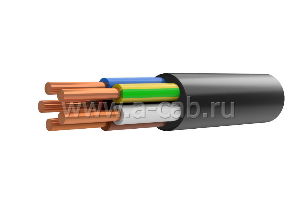 Силовой кабель ВВГнг(А)-LS 5х1,5 ок-0,66 с низким дымо и газовыделением