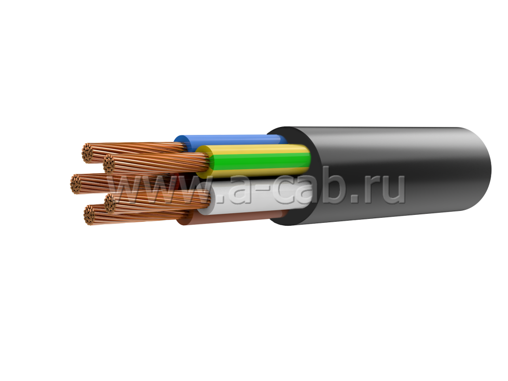 Силовой кабель ВВГнг(А)-LS 5х50 мк-0,66 с низким дымо и газовыделением