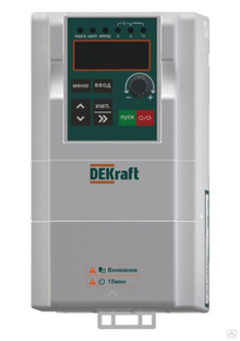 Преобразователь частоты DEKV060 1.5кВт 380 В 3ф с тормозн. модулем DEKraft DEKV060G1R5T4B 