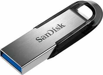 Флеш-накопитель Sandisk USB Flash Ultra Flair 3.0 128 Gb металл серебро