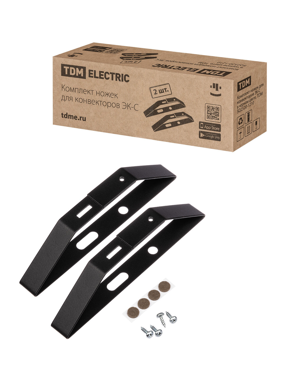 Комплект ножек для конвекторов ЭК-С в черном цвете TDM (60)