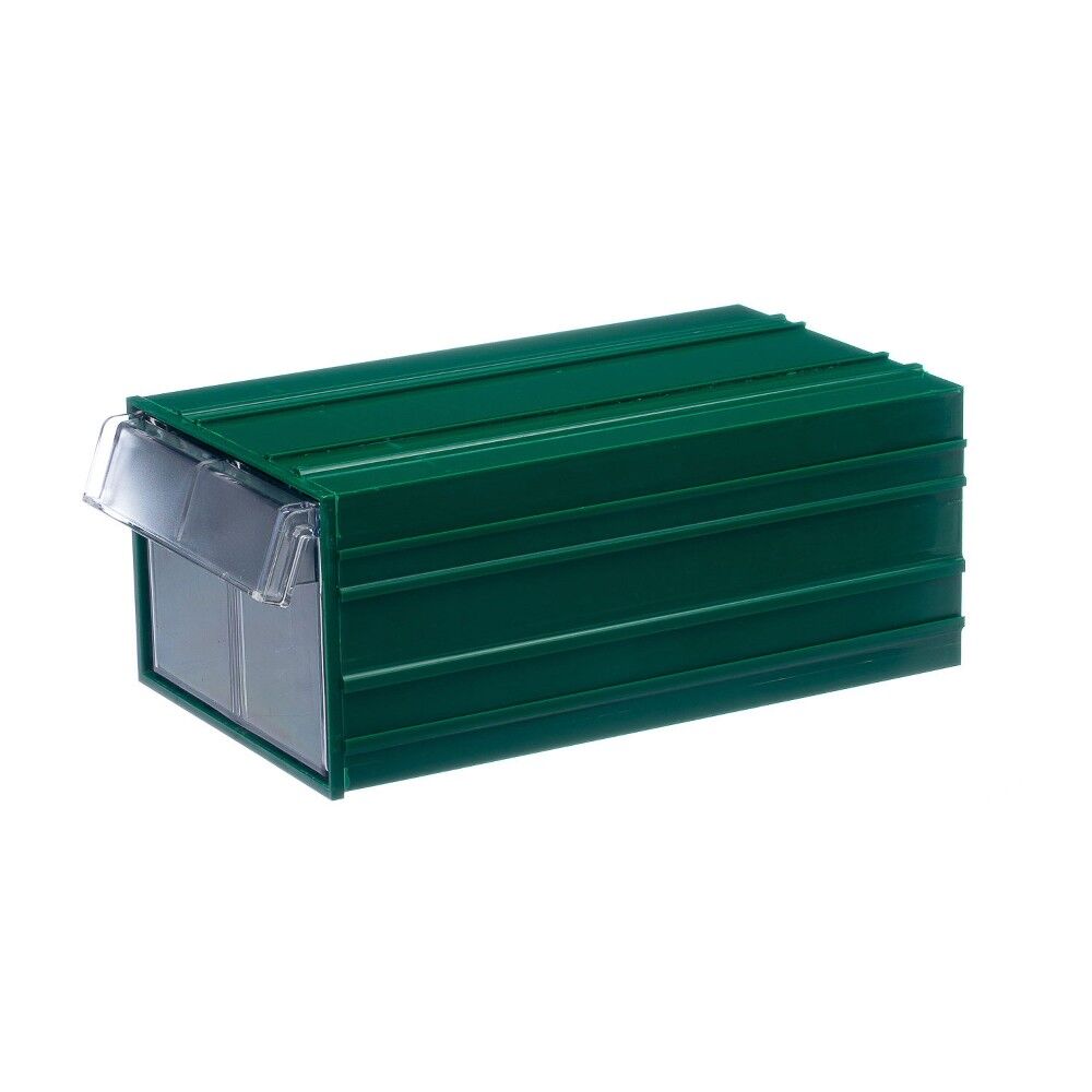 Пластиковый короб Стелла-техник С-2-зеленый-прозрачный , 135х253х100 мм