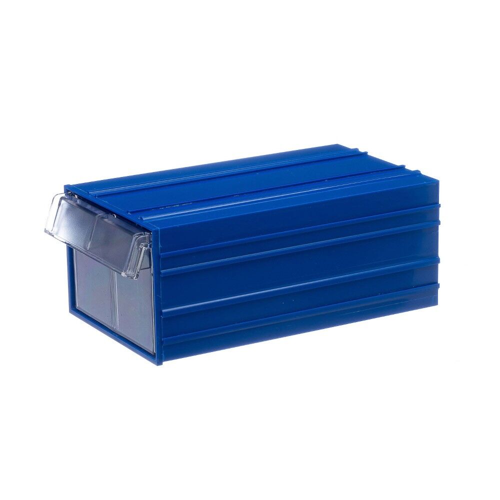 Пластиковый короб Стелла-техник С-2-синий-прозрачный , 135х253х100 мм