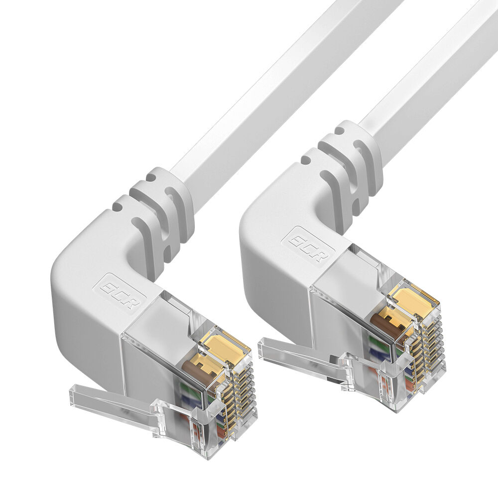Патч-корд PROF плоский нижний угол / нижний угол UTP cat.6 10 Гбит/с RJ45 LAN компьютерный кабель для интернета медный к