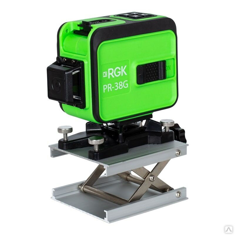 Комплект лазерный уровень RGK PR-38G + штатив RGK F170 приемник RGK LD-9 рейка RGK LR-2 3