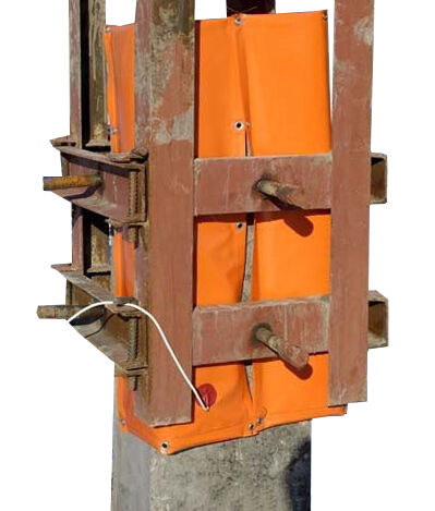 Термомат для прогрева стыка колонны 2-ух сегментный с кондуктором