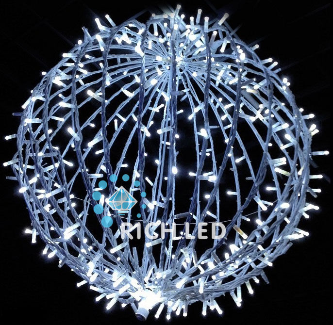 Светодиодный шар 30 см, композитный каркас, мульти RICH LED