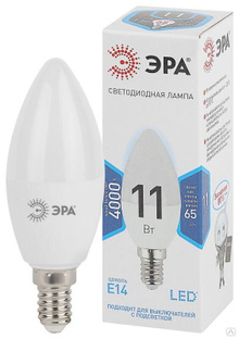 Лампа светодиодная B35-11w-840-E14 свеча 880 лм ЭРА Б0032982 