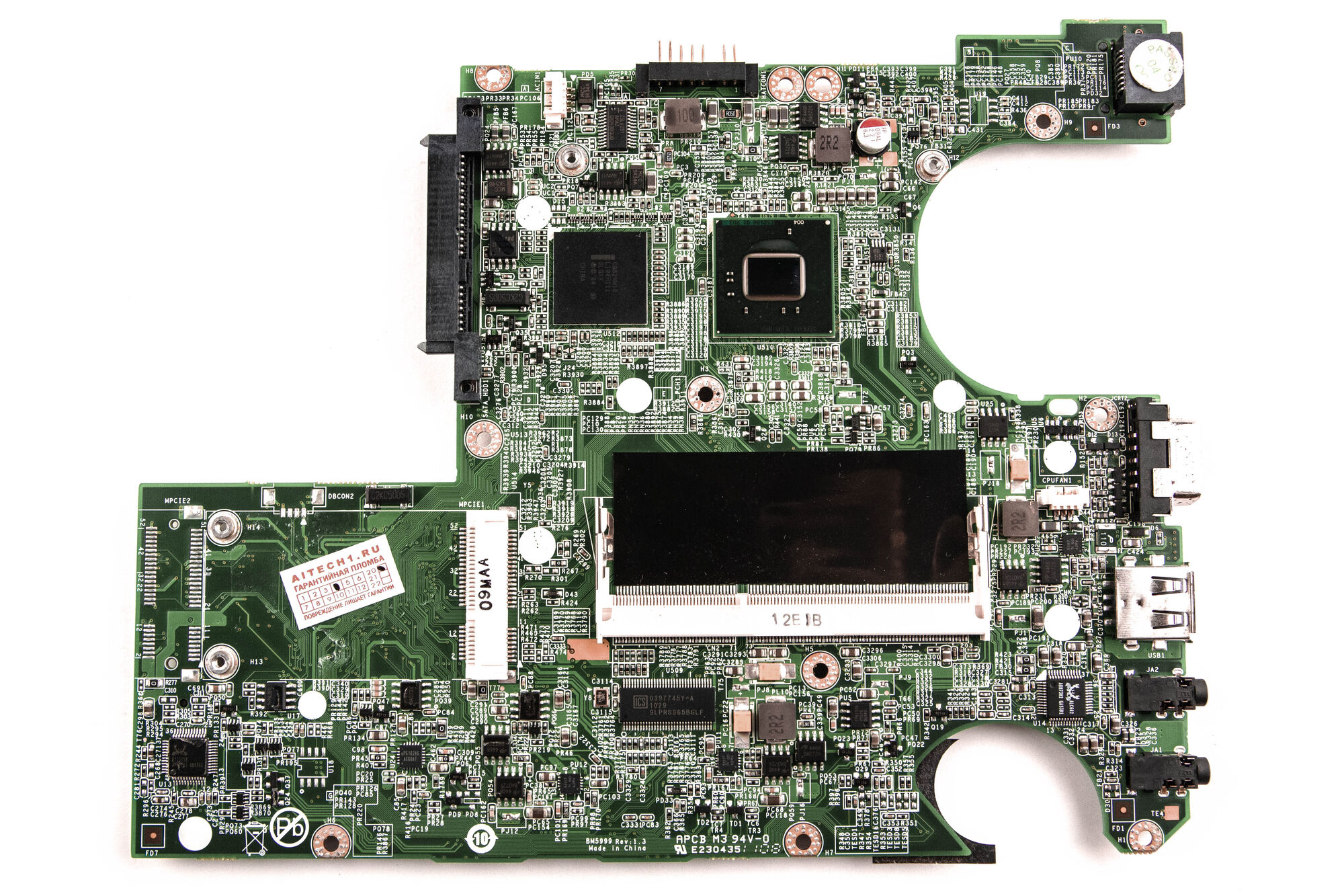 Материнская плата Lenovo S10-2 DDR3 N455 REV:1.3