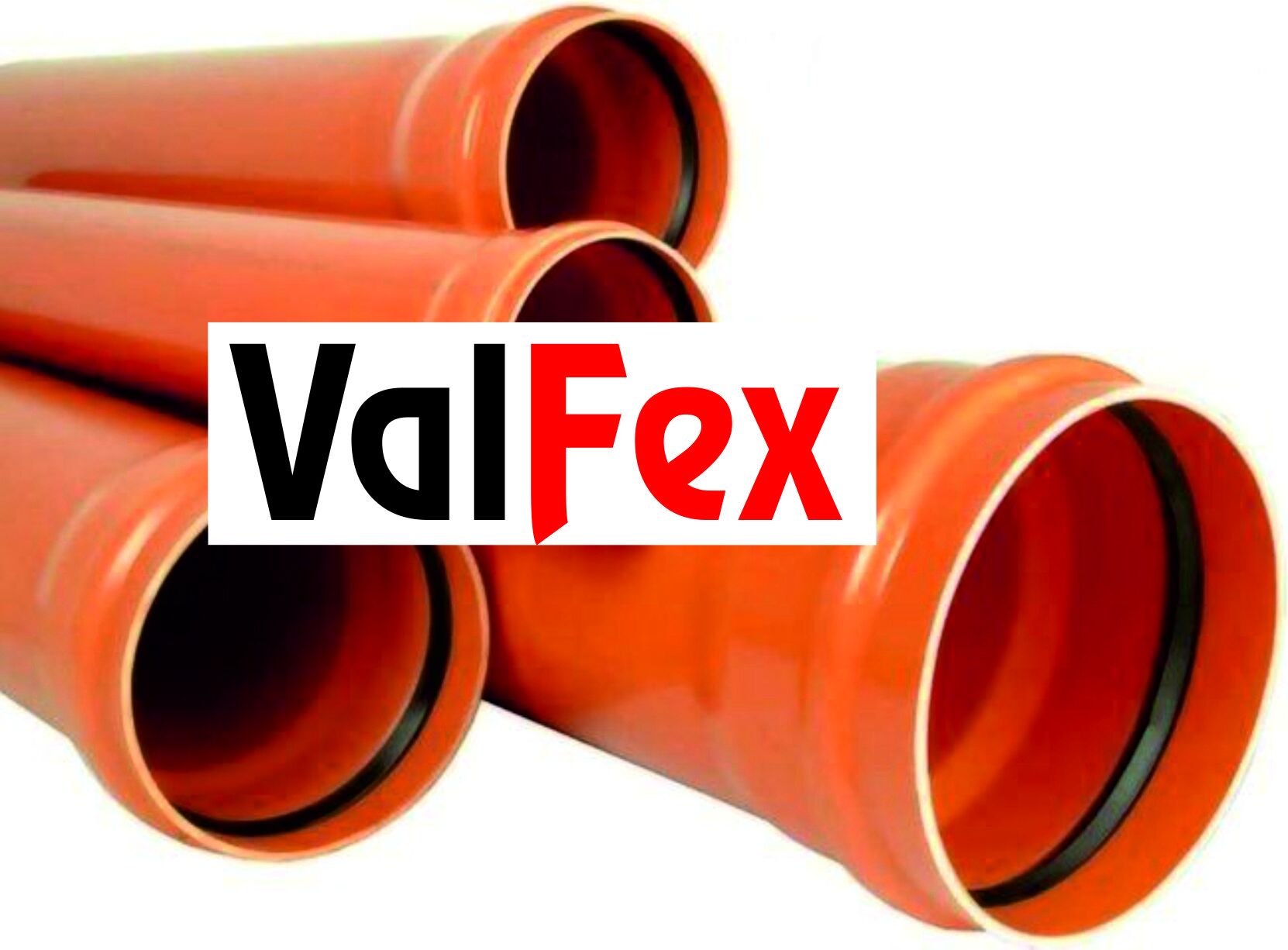 Труба для наружной канализации ValFex рыжая 110мм 2м (Труба 110 мм VALFEX SN4 PP 3,4мм -2м (Россия) ГОСТ)