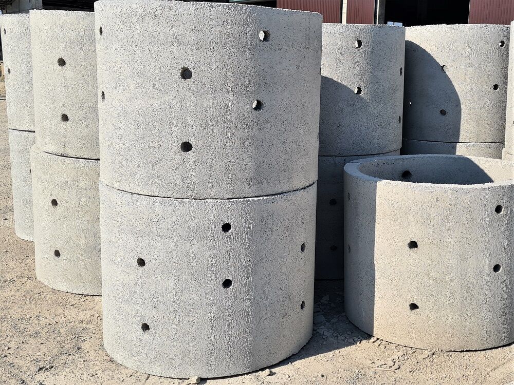 ЖБИ бетонные кольца с дренажными отверстиями КС 10.9 перфорированное
