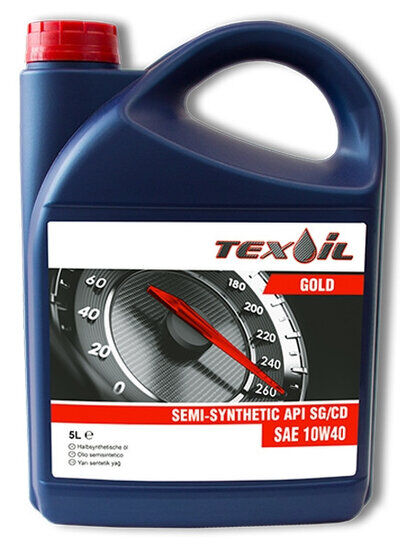 Масло моторное SAE 10W40 API SG/CD GOLD полусинтетика Tex-Oil канистра 5 л литр