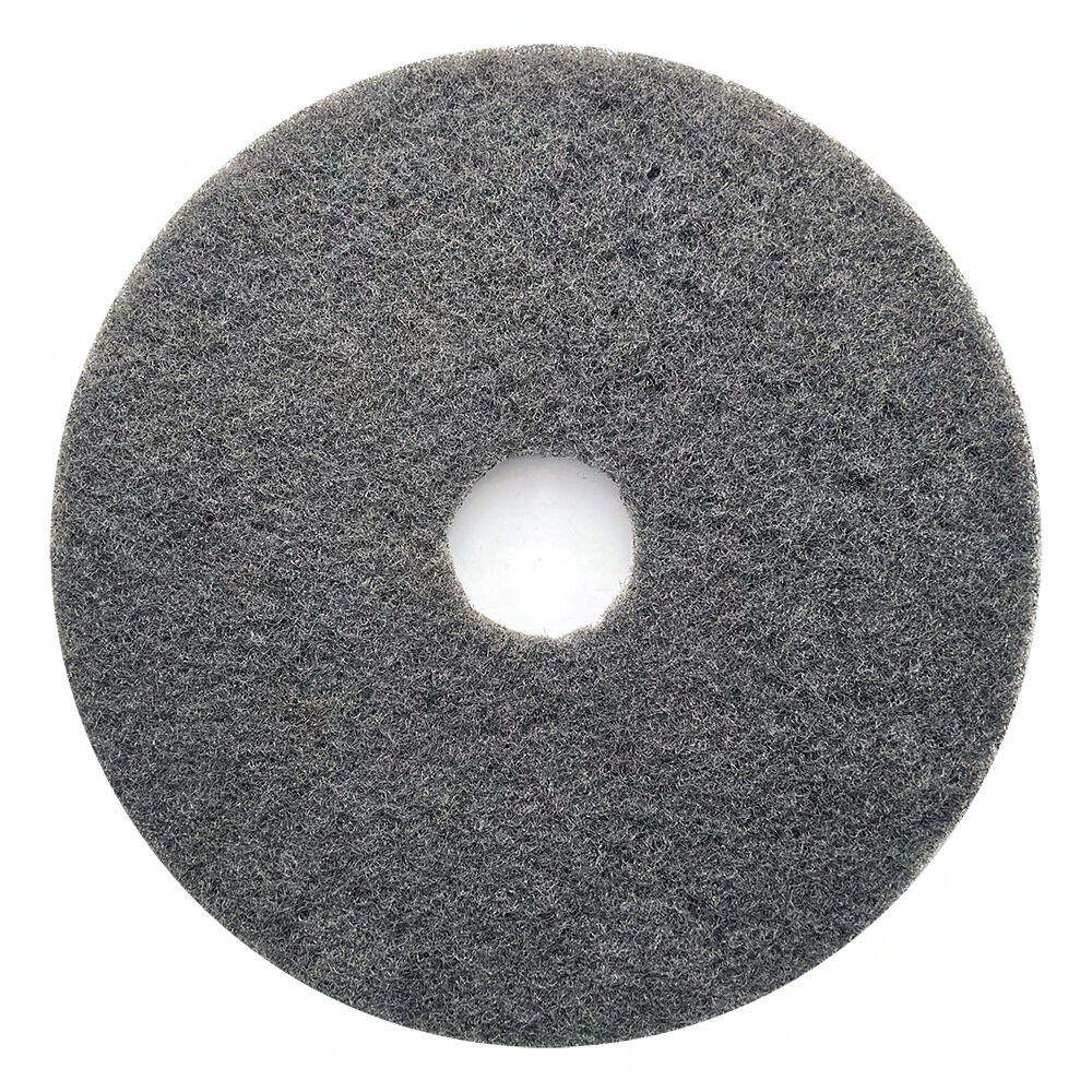 Полиэстровый ПЭД (пад) круглый Fibratesco ОНИКС ? 430 мм (17?), серый (натуральный ворс, темный)