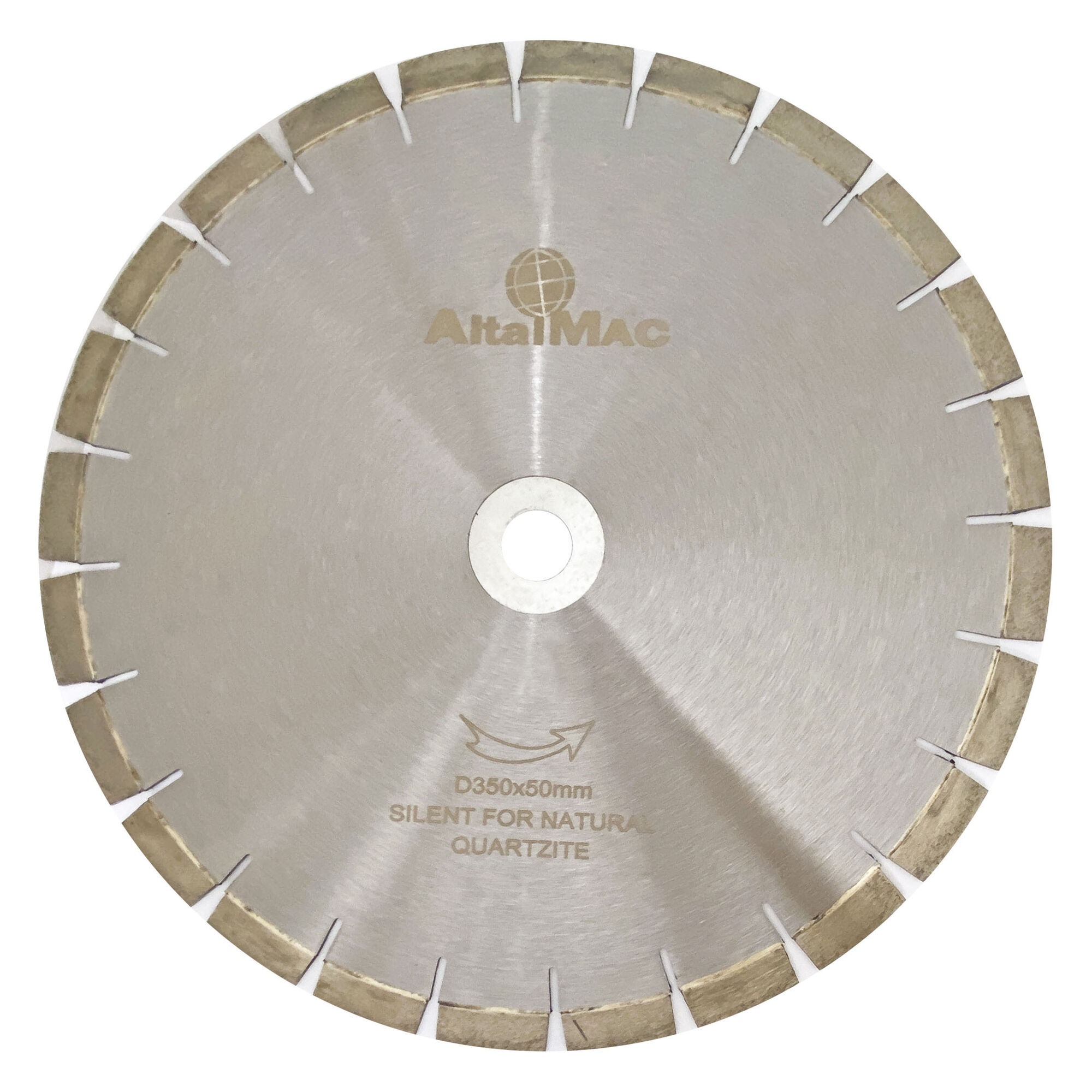Диск алмазный сегментный AITALMAC ? 350/50 для резки натурального кварцита (бесшумный), H15 мм