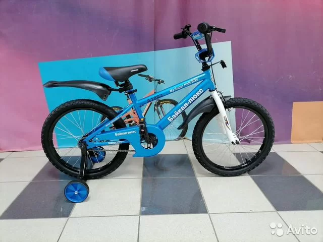 Велосипед 18 дюймов Байкал-Люкс А1803, синий