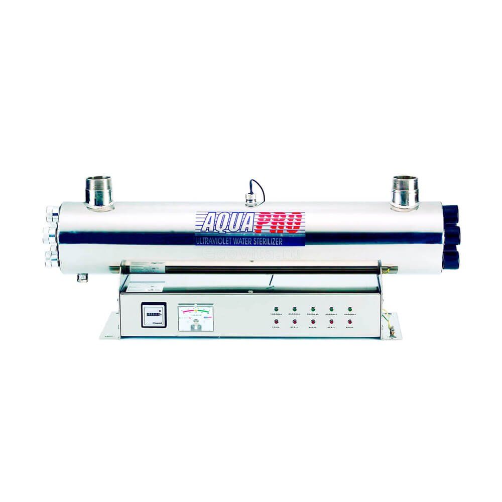Ультрафиолетовый стерилизатор со счетчиком ресурса и монитором UV-60GPM-HTM, 60GPM в сборе, 12 м3/час