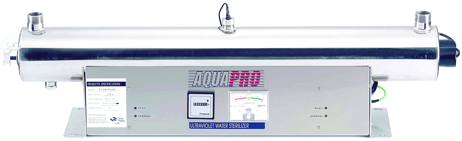Ультрафиолетовый стерилизатор со счетчиком ресурса и монитором UV-24GPM-HTM. 24GPM 78W, в сборе, 5.50 м3/час