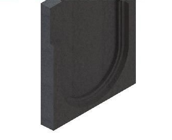 Заглушка торцевая полимербетонная для блока монолитного конечная 67519-4К-Ч черная