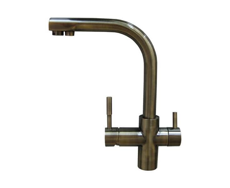 Кран NKD 0212 AB. Кран чистой воды, совмещенный со смесителем, Antique Brass