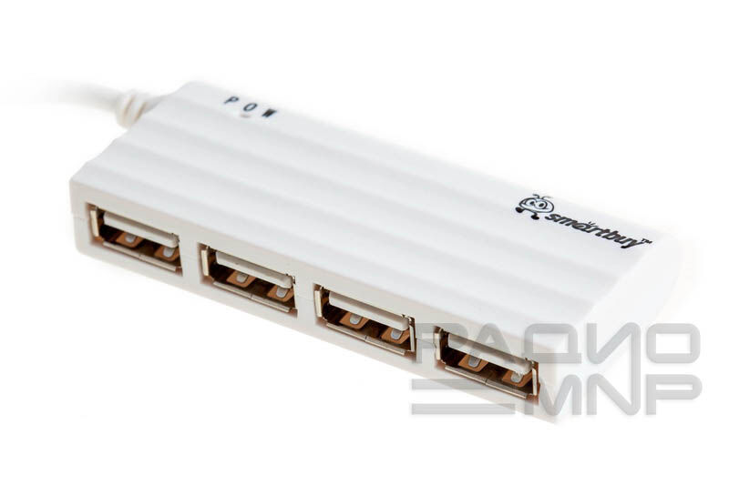 USB-хаб 2.0 на 4 порта Smartbuy (SBHA-6810-W) белый