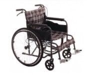 Кресло-коляска механическая МК-300 облегченное с дышащей тканевой обивкой, тормозами для сопровождающего