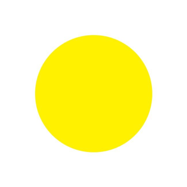 Наклейка "Желтый круг для слабовидящих" двусторонняя d 150мм
