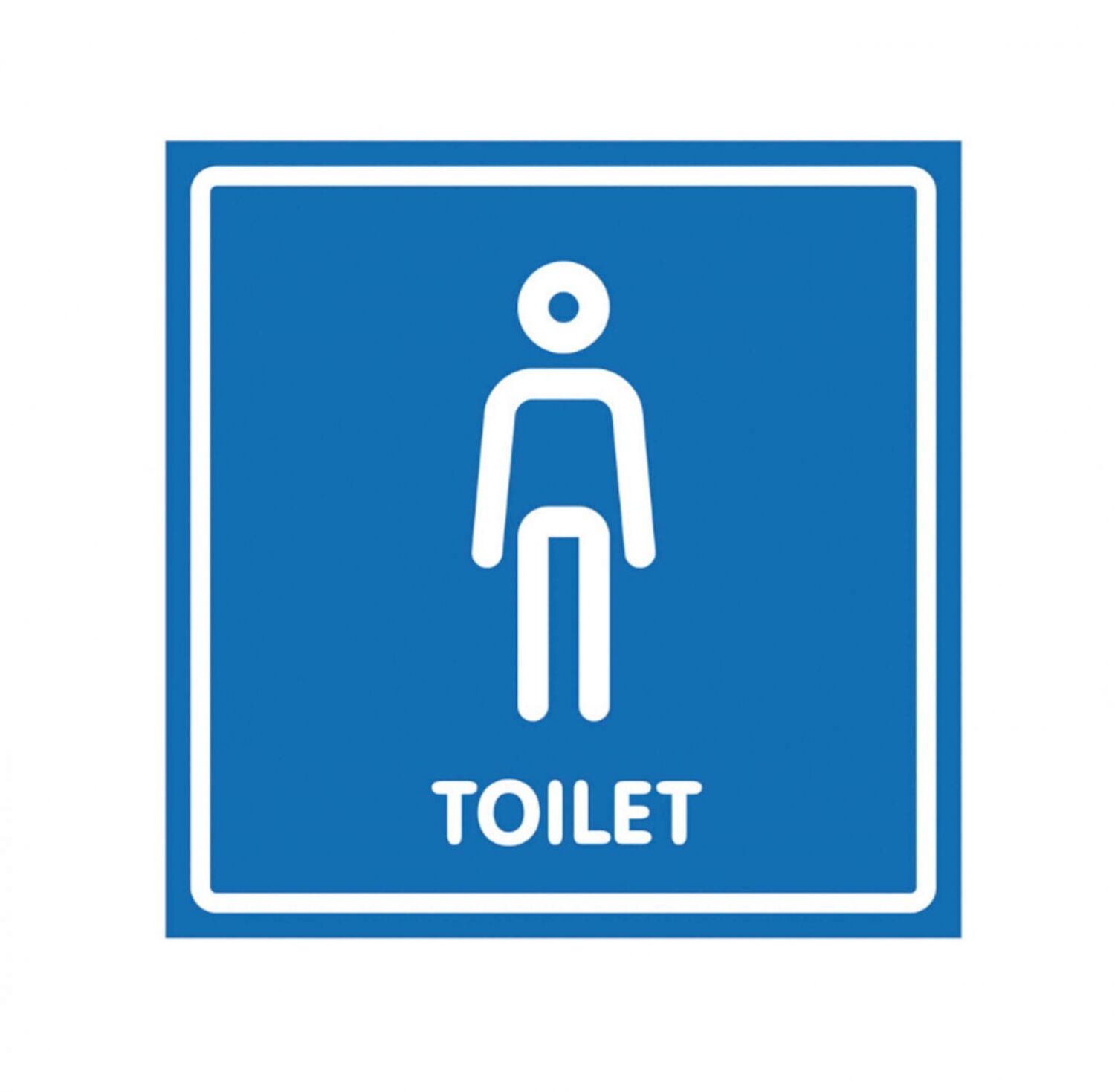 Наклейка "Туалет мужской" 130х130мм