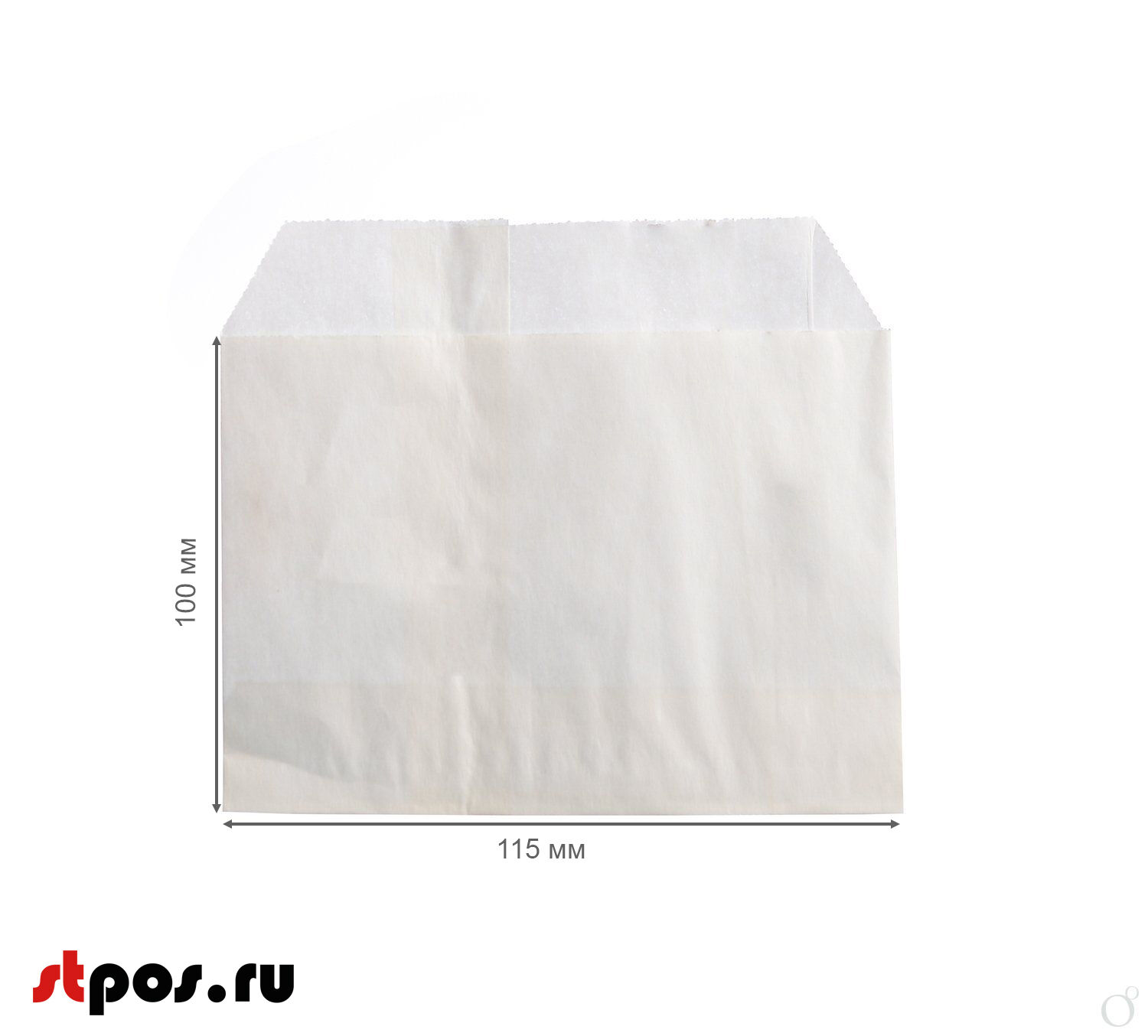 Бумажные пакеты с V-дном без складки, Пакет фри, ЖВС, 115х100 мм (3000шт/кор)