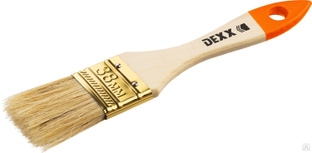 DEXX 38 мм, 1,5″ натуральная щетина, деревянная ручка, флейцевая, Плоская кисть (0100-038) 0100-038_z02 