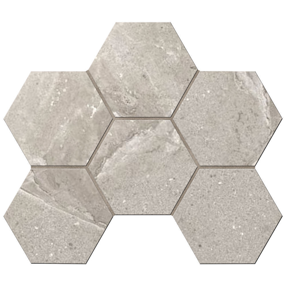 Мозаика керамическая неполированная Ametis by Estima Kailas Light Brown KA03 Hexagon 285х250х100 коричневый