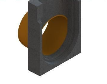 Заглушка торцевая полимербетонная для блока монолитного с водоотводом 67819-09-Ч черная