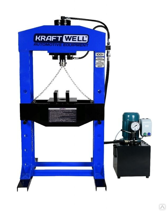 Пресс электрогидравлический Kraftwell KRWPR100E, усилие 100 т