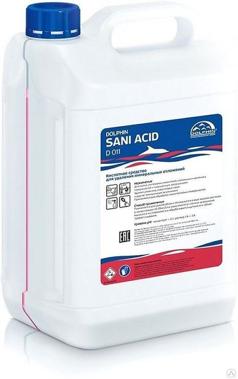 Средство чистящее для уборки санузлов и помещений с повышенной влажностью, кислотное, концентрат SANI ACID 5л.