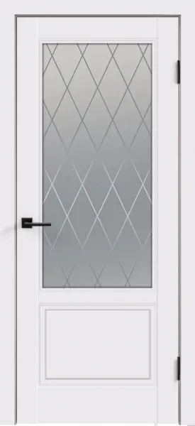 Velldoris межкомнатная дверь эмаль scandi со стеклом 2v без притвора белый 700Х2000
