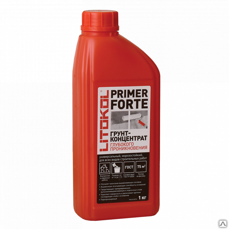 Грунтовка Litokol Primer Forte 1 кг