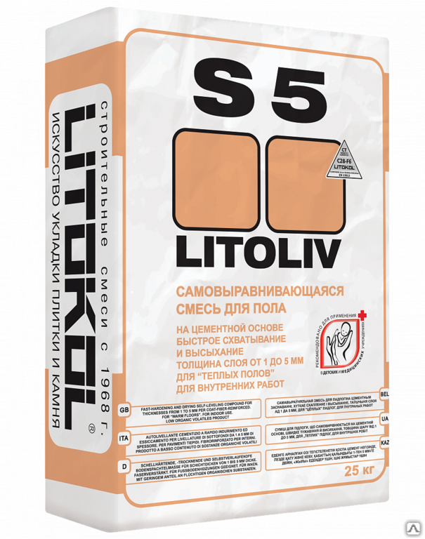 Самовыравнивающийся пол Litokol Litoliv S5 мешок 25 кг