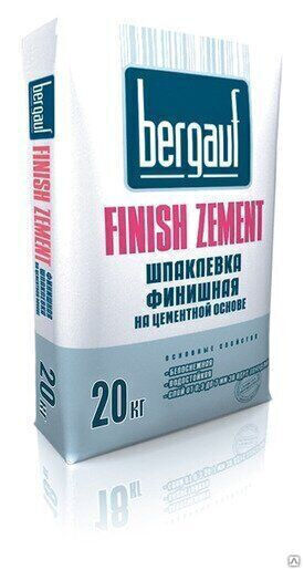Шпаклевка Bergauf finish Zement 20 кг финишная на цементной основе