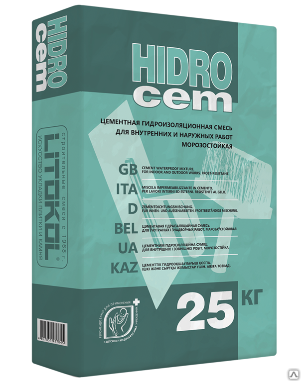 Гидроизоляционная смесь Litokol Hidrocem мешок 25 кг